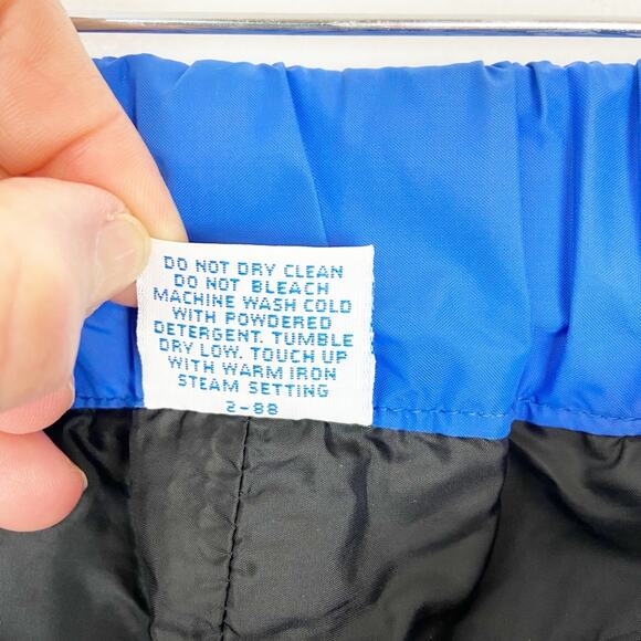 Vintage 80s Moonstone Gore Tex Ski Pants Snow Slopes Unisex Blue Black Small - Picture 12 of 14